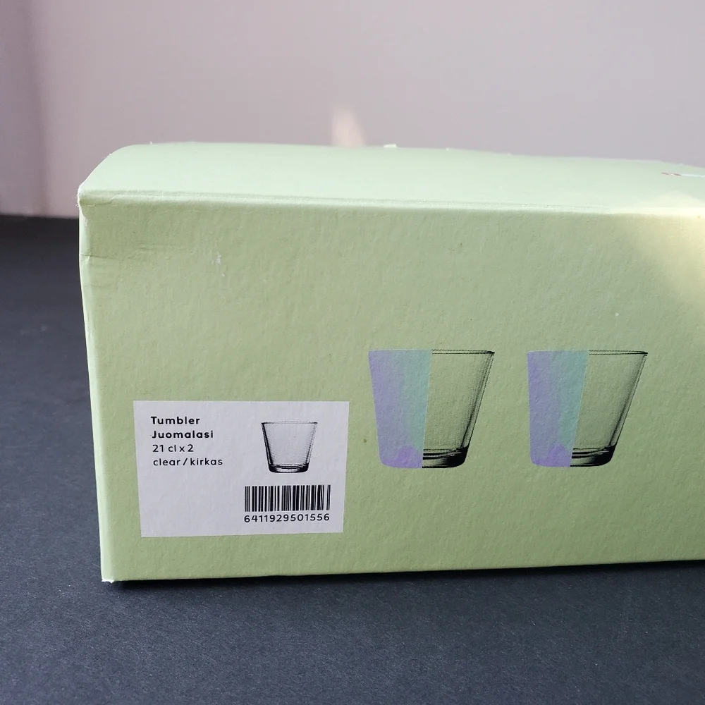 Littala Kartio Glass Tumbler 21 CL Set Of 2 Clear Designed By Kay Frank NWB - Picture 6 of 9